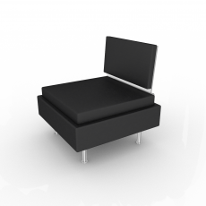 Кресло со спинкой PLUG IN (Черный)