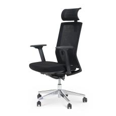 Кресло офисное Norden / Партнер aluminium / черный пластик / черная сетка / черная ткань (мультиблок)