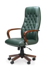 Кресло офисное Norden P2346-L09 leather / Честер / дерево / зеленая глянцевая кожа / мультиблок