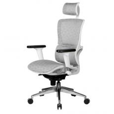 Кресло для персонала  RCH A8 Белый пластик/сетка (Серая сетка)