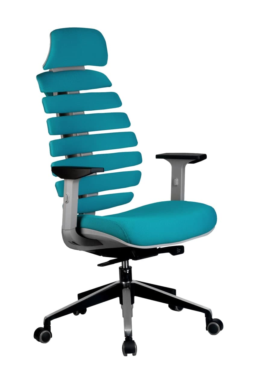 Кресло для персонала  RCH SHARK Серый пластик/Ткань