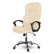 Кресло руководителя бизнес-класса CLG-616 LXH College кожа PU (Бежевая экокожа)