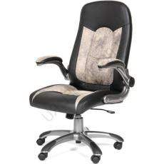 Офисное кресло Chairman 439 экопремиум+микрофибра (Черная/Серая)