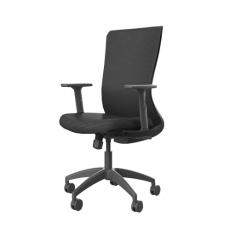 Кресло для руководителя без подголовника Winger II черный каркас ткань CW/AC (Черная/Черная)