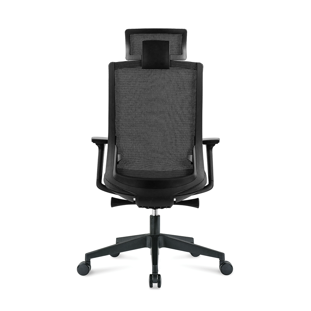 Кресло офисное Norden / Ruby black / черный пластик / черная сетка / черная ткань