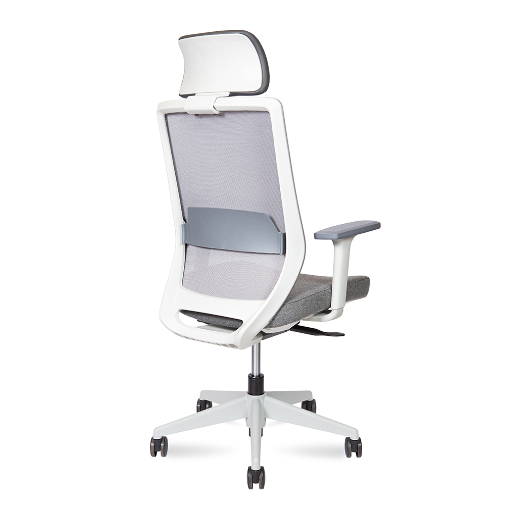 Кресло офисное Norden / Mono grey / серый пластик / серая ткань / серая сетка