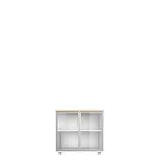 Шкаф низкий со стеклянными дверьми 800х400х750 DG72.40 System Cabinet (Клен)