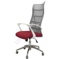 Кресло для персонала Топ X белый каркас ткань TW (бордовая)