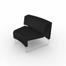Кресло внутреннее закругленное PATH/С (Черный)