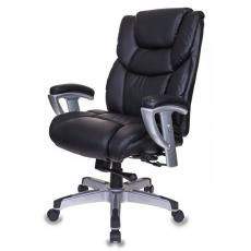 Кресло для руководителя Бюрократ T-9999 рец.кожа+кожзам (Черный кожзам)