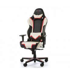 Кресло компьютерное Racing OH/RH110 DXRacer кожа PU (Бело-красная экокожа)