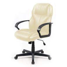 Кресло руководителя бизнес-класса HLC-0601 College кожа PU (Бежевая экокожа)