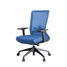 Кресло для руководителя без подголовника Winger ткань CW (синяя/синяя)