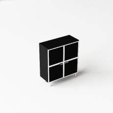 Шкаф для бумаг 4 стеклянные двери 1000x440x1190 151 6103/02/02/D36 Dado (Черный)