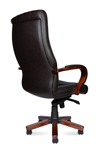 Кресло офисное Norden P2338-L0828 leather / Боттичелли / дерево / тем. коричневая кожа / мультиблок