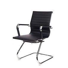 Кресло для посетителя Бюрократ CH-883 кожзам (Черный кожзам)