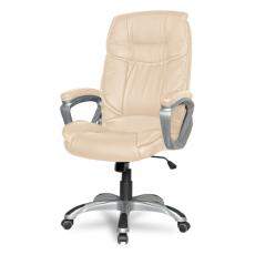Кресло руководителя бизнес-класса CLG-615 LXH College кожа PU (Бежевая экокожа)