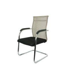 Кресло посетителя CLG-623-C College ПВХ/ткань (Бежевая)