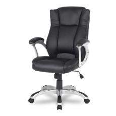 Кресло кожа+поли RALF (черная)