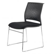 Кресло для посетителя RCH D918В Пластик/Ткань (Черная/Черная)