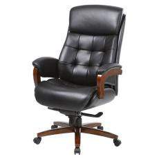 Кресло для руководителя Бюрократ Mega кожа (Черная кожа)