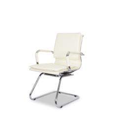 Кресло посетителя бизнес класса CLG-617 LXH-C College кожа PU (Бежевая экокожа)