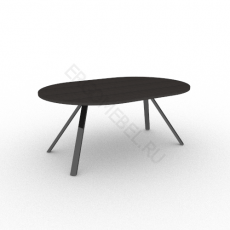 Стол переговоров 1800x1200x760 AS180 цвет каркаса черный Astro (Венге)