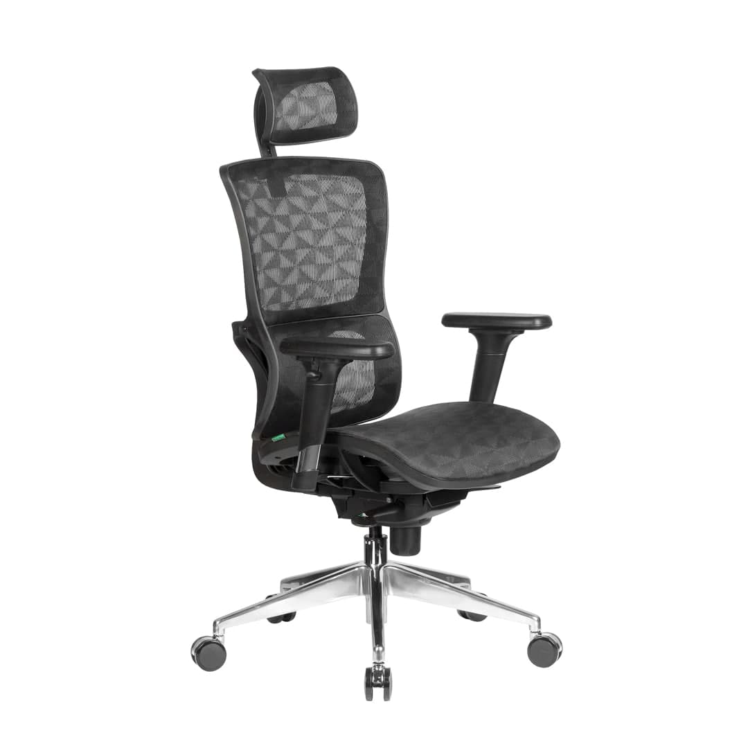 Кресло для персонала  RCH A8 Чёрный пластик/сетка