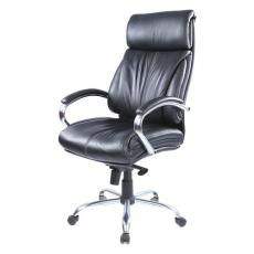 Кресло для руководителя Бюрократ T-9000SL кожа (Черная кожа)
