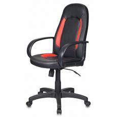 Кресло для руководителя Бюрократ CH-826 кожзам (Красный кожзам)