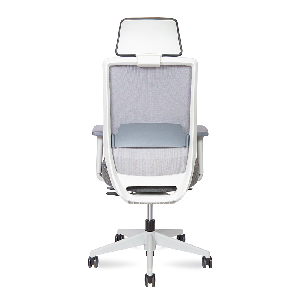 Кресло офисное Norden / Mono grey / серый пластик / серая ткань / серая сетка