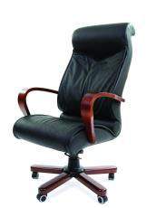 Офисное кресло Chairman 420 WD кожа (Черная)