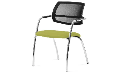 Кресло офисное с подл. Urban Mesh Kiton 08/Ткань зеленая/Ножки хром