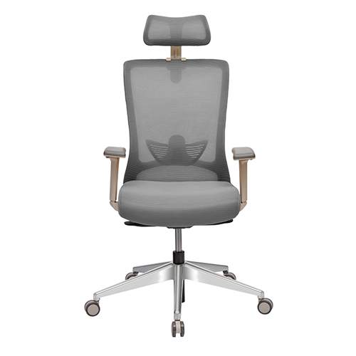 Кресло для руководителя с подголовником Winger III белый каркас и хром ткань CW