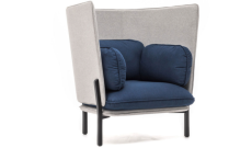 Кресло высокая спинка 1040x900x1160 BELLAGIO Серо-Синий