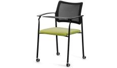Кресло офисное со столик. на колес. Pinko-Mesh Kiton 08/Ткань зеленая/Ножки черные