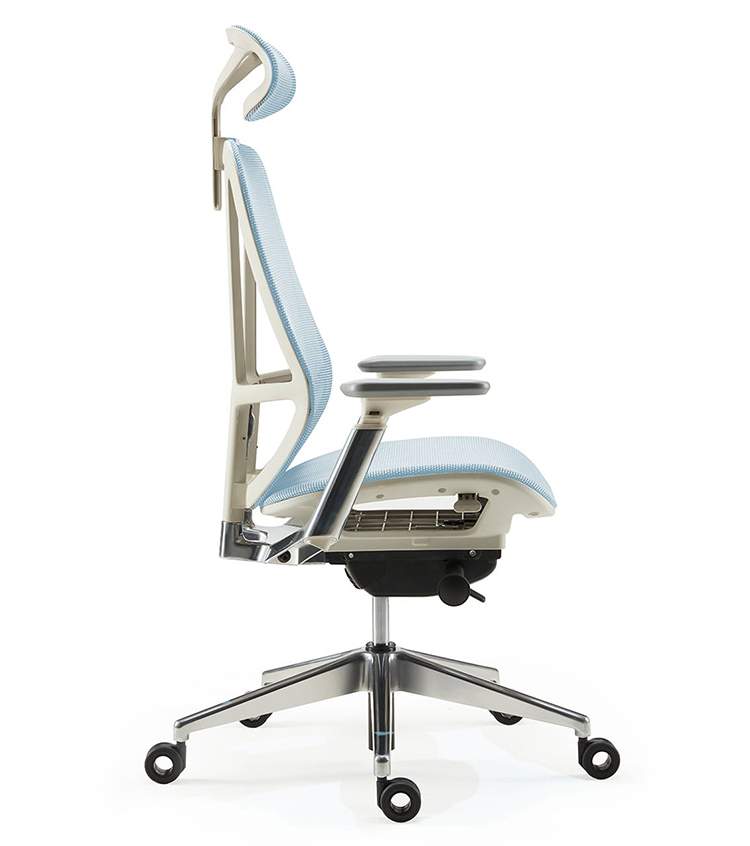 Кресло для руководителя Hup белый каркас ткань CW-HY