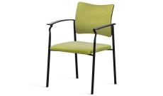 Кресло офисное обитое с подл.Pinko Kiton 08/Ткань Зеленая/Пластик черный