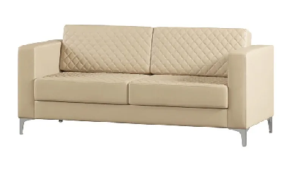 Трехместный диван с подлокотниками DM-03 DIAMOND Экокожа/Бежевый