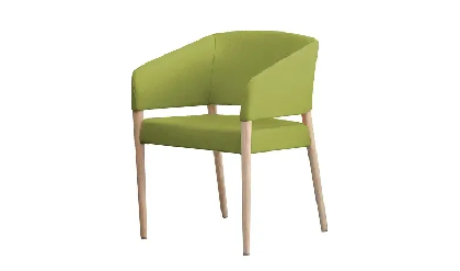 Кресло офисное Nuvola/Войлок Зеленый/Ножки дерево