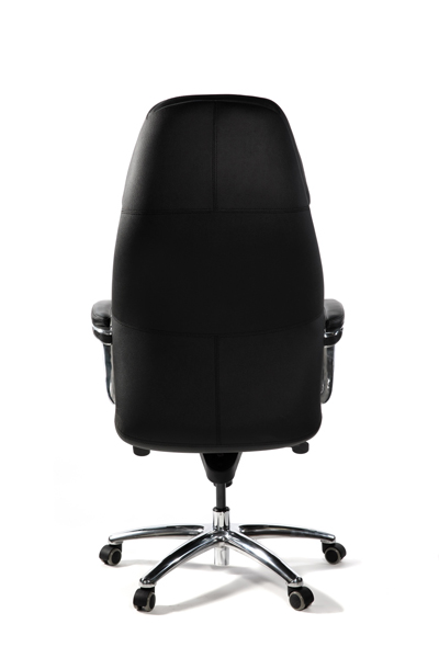 Кресло офисное Norden F181 black leather / Porsche / черная кожа/ алюминий крестовина