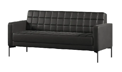 Трехместный диван с подлокотниками SH-DP.03 Shoko Экокожа/Черный