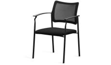 Кресло офисное с подл.Pinko-Mesh SLW 50/Ткань черная/Ножки черные