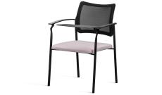 Кресло офисное со столик. Pinko-Mesh Jade 9502/Ткань серая/Ножки черные