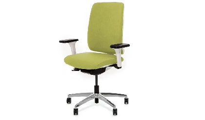 Кресло офисное DION W/Ткань Зеленая/Крестовина Алюмин.