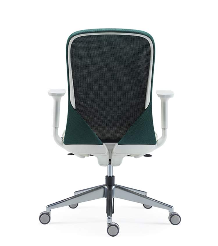 Кресло для руководителя без подголовника Aveza белый каркас на хроме ткань CW/CP