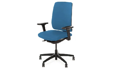 Кресло офисное DION/Ткань Голубая/Крестовина Черная