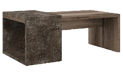 Стол кофейный Вяз бетон темный 1200х600х450 BTN36161242 B-tone