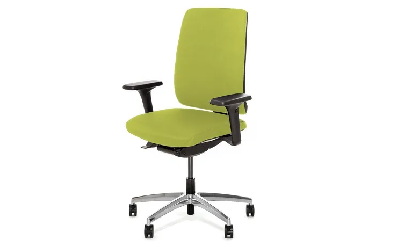 Кресло офисное DION/Ткань Зеленая/Крестовина Алюмин.