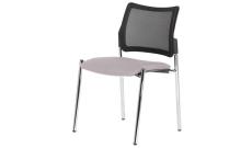 Кресло офисное без подл.Pinko-Mesh Jade9502/Ткань серая/Ножки хром